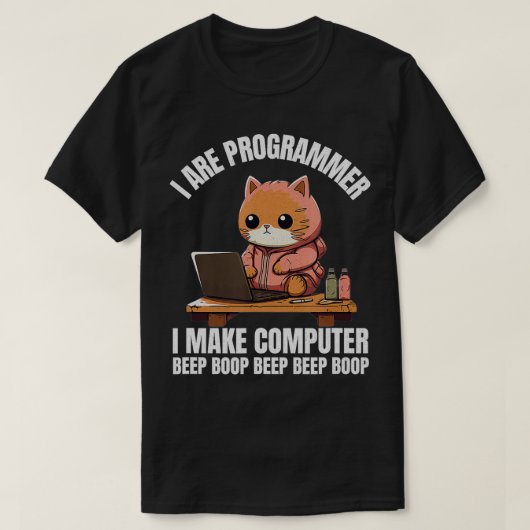 Ich programmiere Computer-Beep Boop Funny C T-Shirt (Design vorne)