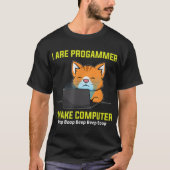 Ich programmiere Computer-Beep-Boop-Katze T-Shirt (Vorderseite)