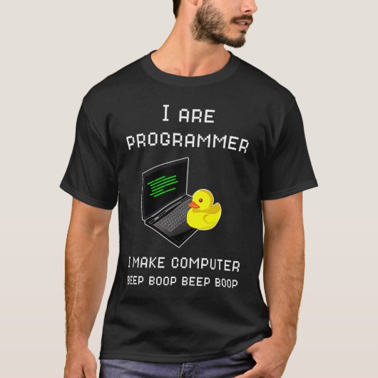 Ich programmiere Computer-Piep-Boop-Duck C T-Shirt (Vorderseite)
