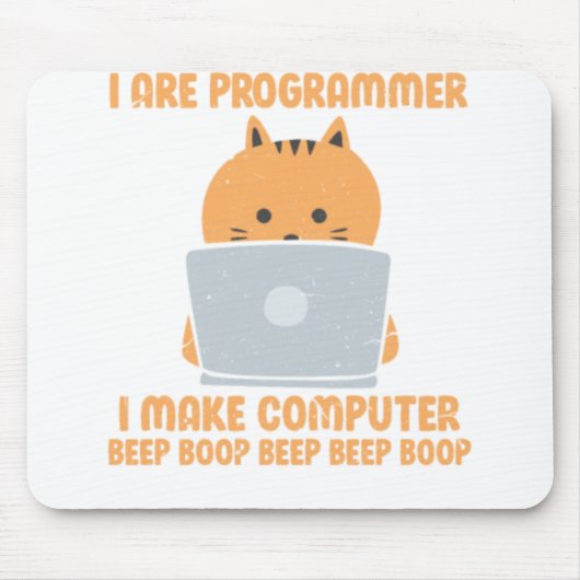 Ich programmiere Computer-Piep-Piep.pn Mousepad (Vorne)