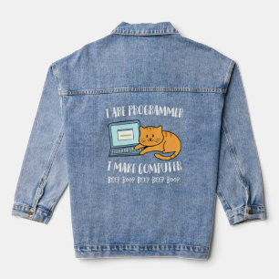 Ich programmiere Computer-Pieptkätzchen Jeansjacke