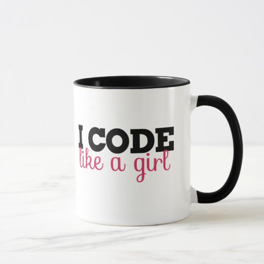 Ich programmiere wie ein Mädchen Tasse (Rechts)