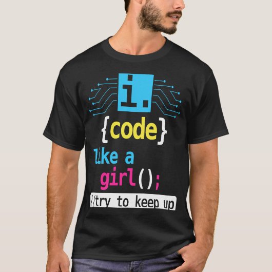 Ich programmiere wie ein Mädchen und versuche, Kos T-Shirt (Vorderseite)