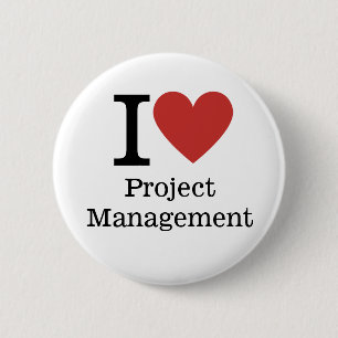 Ich ❤️ Projektmanagement für Mitarbeiter CUSTOM Bu Button