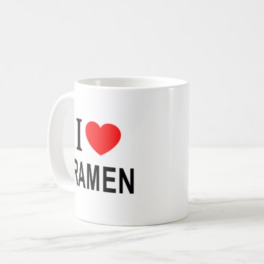 Ich ❤️ RAMEN I LIEBE RAMEN I HERART RAMEN Kaffeetasse (Vorderseite Links)