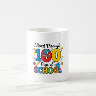 Ich raste durch 100 Schultage Jungen Gamer Kaffeetasse