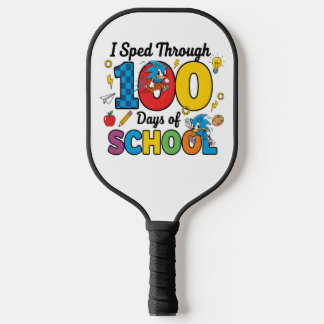 Ich raste durch 100 Schultage Jungen Gamer  Pickleball Schläger
