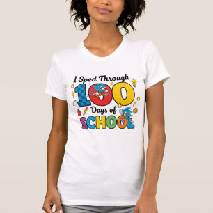 Ich raste durch 100 Schultage Jungen Gamer T-Shirt