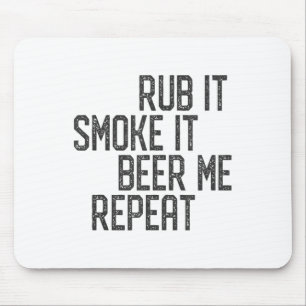 Ich raube meine Grillen "Smoker Grillmaster Beer M Mousepad