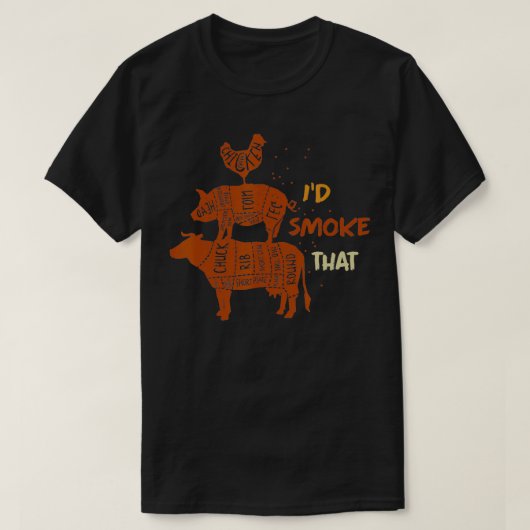 Ich rauche das Grill 1 T-Shirt (Design vorne)