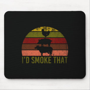 Ich rauche das Grill 2 Mousepad