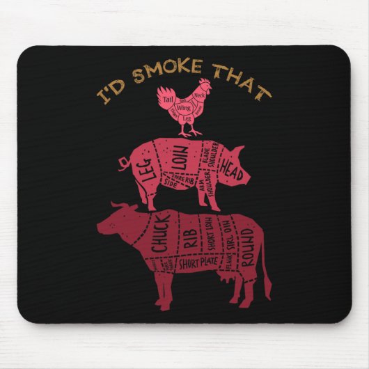 Ich rauche das Grill Mousepad (Vorne)