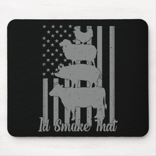 Ich rauche das lustige Grillen, das ich rauchen wü Mousepad (Vorne)