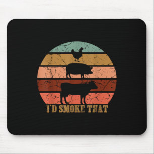 Ich rauche das lustige Grillen-Party-Sprichwort Vi Mousepad