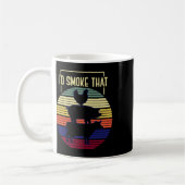 Ich rauche das Retro-Grill Kaffeetasse (Links)