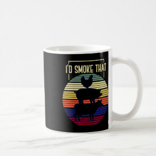 Ich rauche das Retro-Grill Kaffeetasse