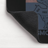 Ich rauche, dass der Schweinehähnchen-Hühnerbutter Mousepad (Ecke)