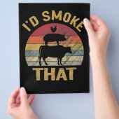 Ich rauche, dass die lustige GRILLEN das Geschenk Flyer (Hand)