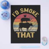 Ich rauche, dass die lustige GRILLEN das Geschenk Flyer (Einzeln)