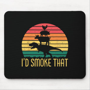 Ich rauche, dass Dinosaurier Grill Grillkoch Mousepad