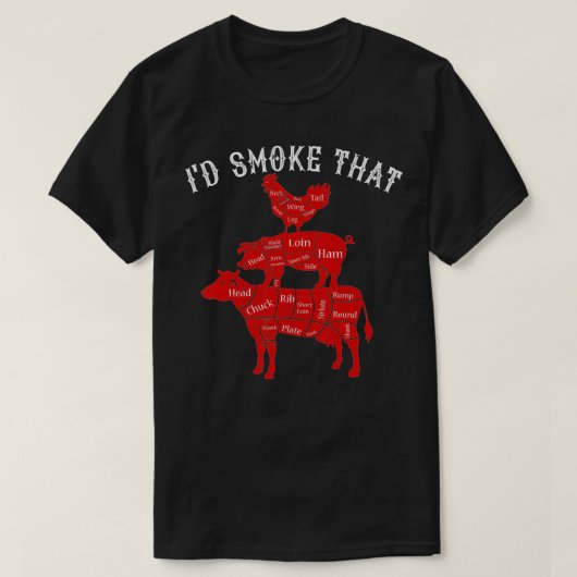 Ich rauche, dass Grillen GRILLEN rauchen Geschenk  T-Shirt (Design vorne)