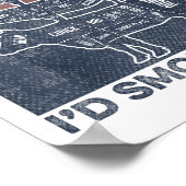 Ich rauche, dass Schweinefleisch-Hühnerfleisch-Häh Poster (Ecke)