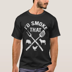 Ich rauche die Grillen der Hühnerkuh T-Shirt