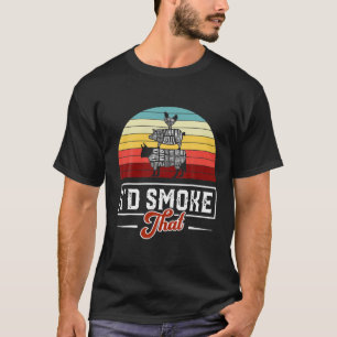Ich rauche die lustige Pig Grill GRILLEN Fleisch B T-Shirt