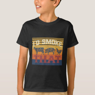 Ich rauche diese lustige Grillen Barbecue Fleisch T-Shirt