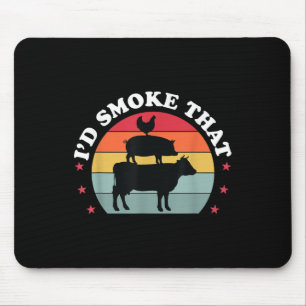 Ich rauche diese lustige Grillen Grillen Fleisch r Mousepad
