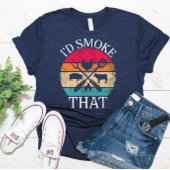 Ich rauche diesen lustigen Retro GRILLEN Party Rau T-Shirt