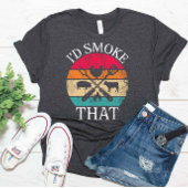 Ich rauche diesen lustigen Retro GRILLEN Party Rau T-Shirt