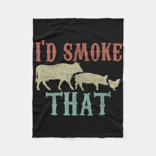 Ich rauche dieses Shirt - Vintage, lustige Grillen Fleecedecke