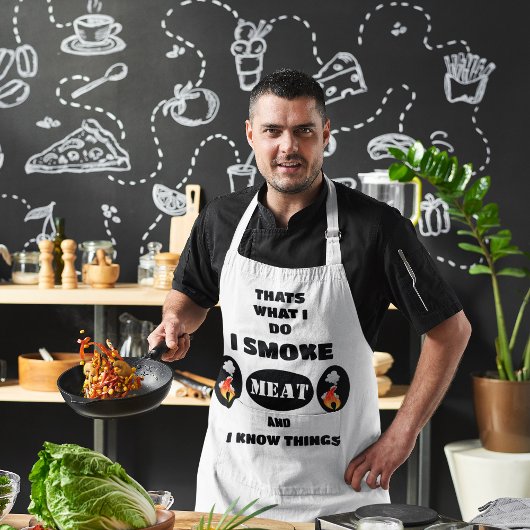 Ich rauche Fleisch Schürze