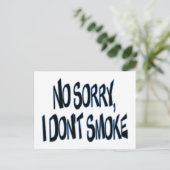 Ich rauche nicht postkarte (Stehend Vorderseite)