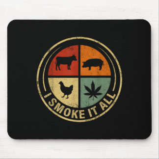 Ich rauche Vintage, es ist alles lustig Bbq 1 Mousepad