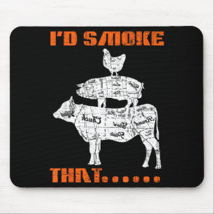Ich räuchere dieses Grill BBQ Fleisch Barbecue Lus Mousepad