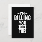 Ich rechne dir dafür. RSVP karte (Vorne/Hinten)