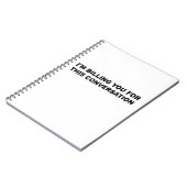 Ich rechne Ihnen für diesen Konversation Funny Law Notizblock (Linke Seite)