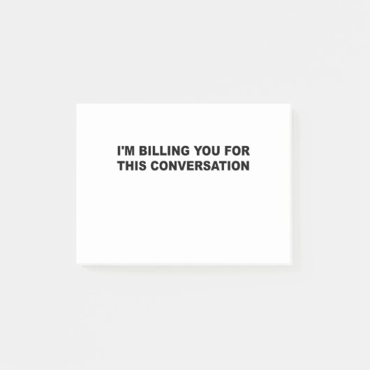 Ich rechne Ihnen für diesen Konversationslustigen Post-it Klebezettel (Vorderseite)