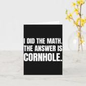 Ich Rechnete Nach Die Antwort Ist Cornhole  Karte (Gelbe Blume)