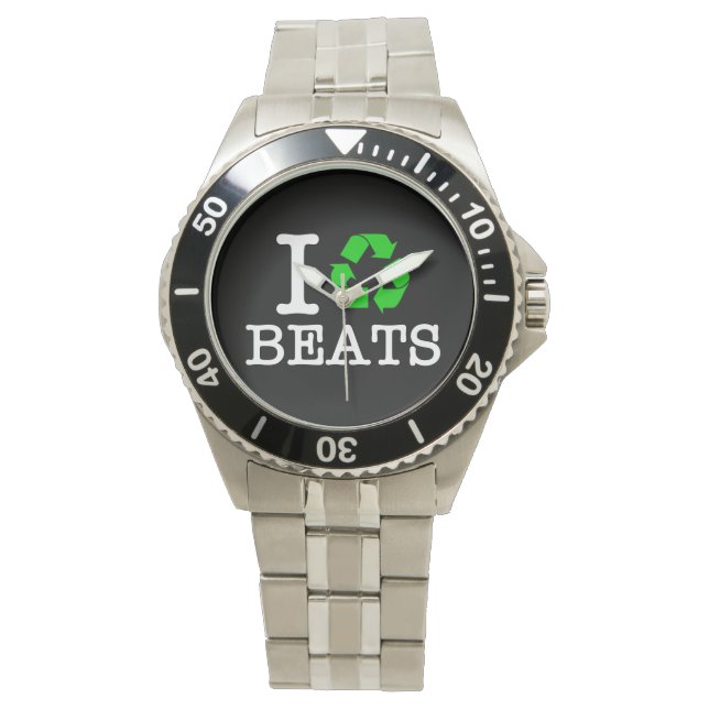 Ich recycel Beats Armbanduhr (Vorderseite)