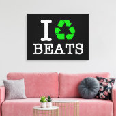 Ich recycel Beats Leinwanddruck (Insitu (Wohnzimmer))