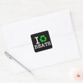 Ich recycel Beats Quadratischer Aufkleber (Umschlag)