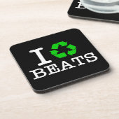 Ich recycel Beats Untersetzer (Linke Seite)