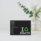 Ich recycel Beats Visitenkarte (Stehend Vorderseite)
