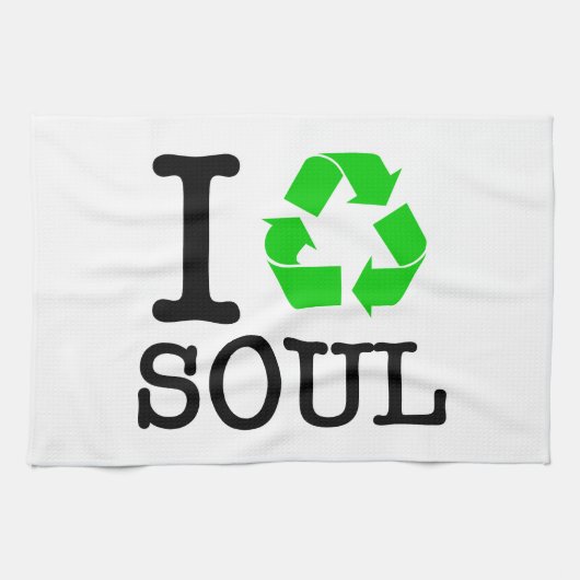 Ich recycel die Seele Geschirrtuch (Horizontal)