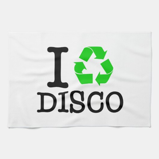 Ich recycel Disco Geschirrtuch (Horizontal)