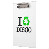 Ich recycel Disco Klemmbrett (Links)
