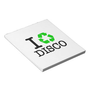 Ich recycel Disco Notizblock